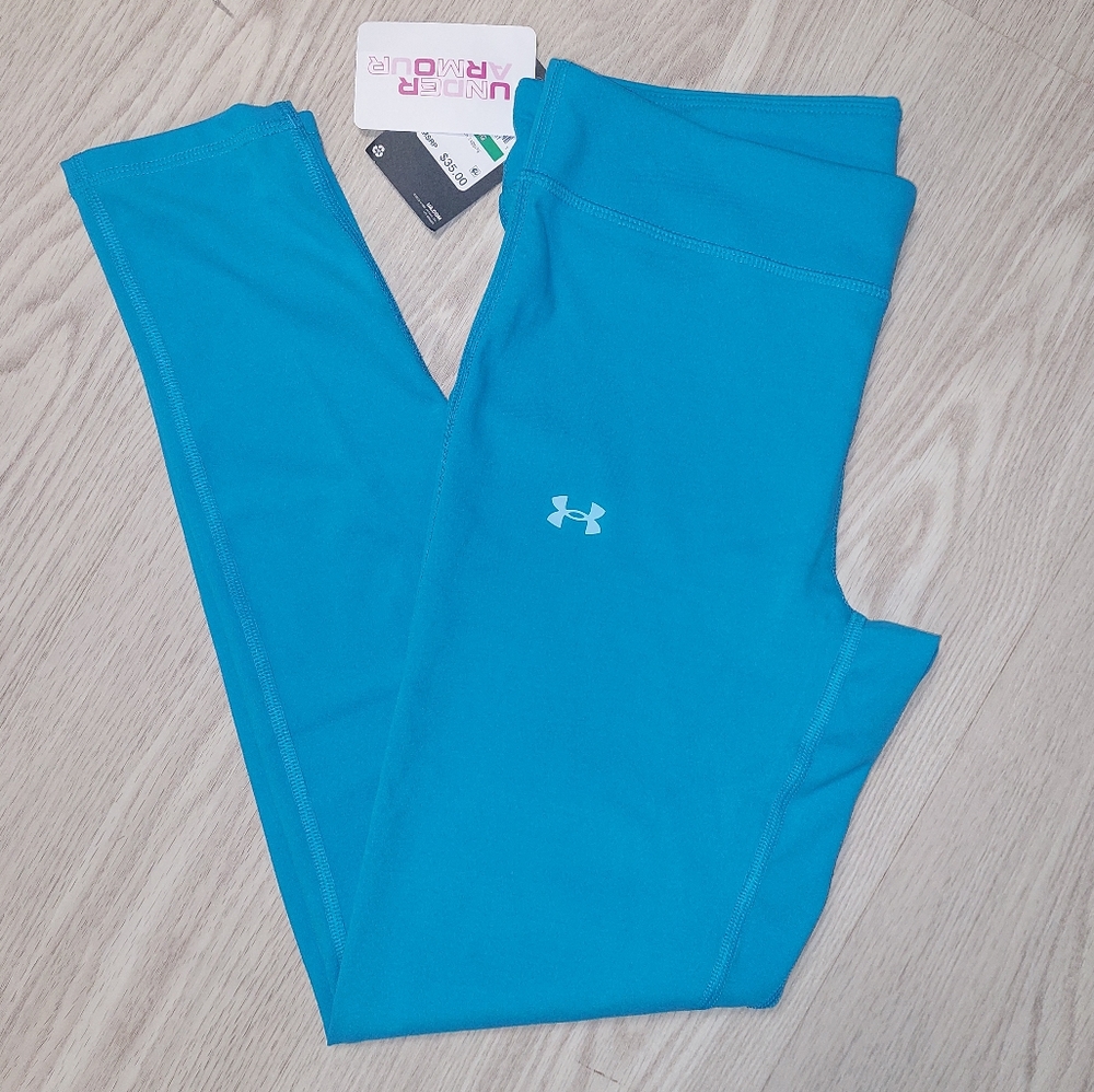 NWT Under Armour Youth Large, Blue Athletic Leggings, Running, Sports, Athlete